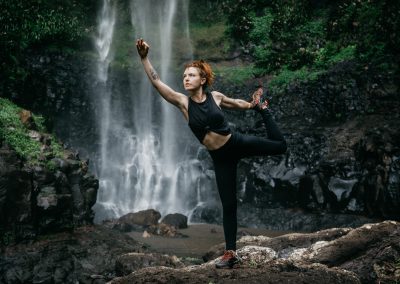 Purling Brook Falls Yoga by Daniel Godson